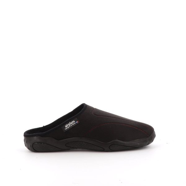 vue côté extérieur pied droit Mule noire DAKAR Homme