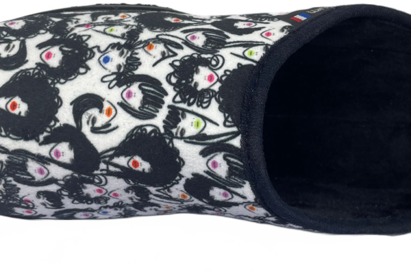 mule noire brush femme vue dessus