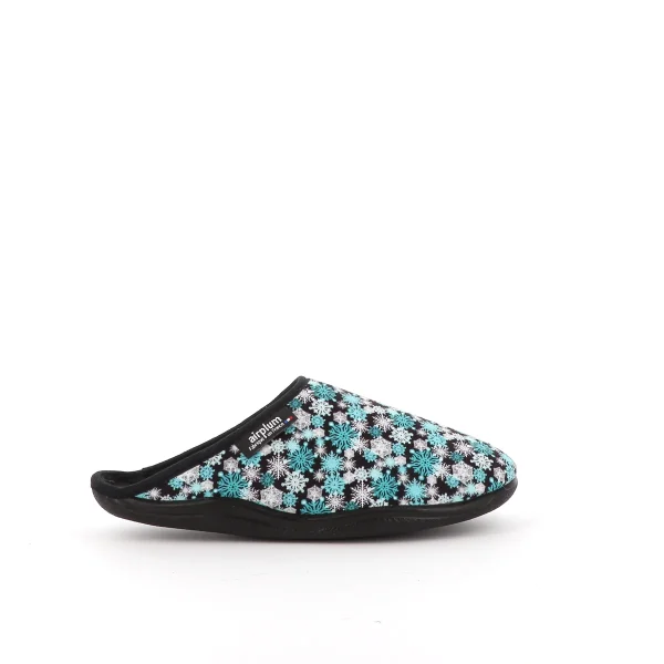 vue côté extérieur pied droit Mule bleue ZEIGE Femme